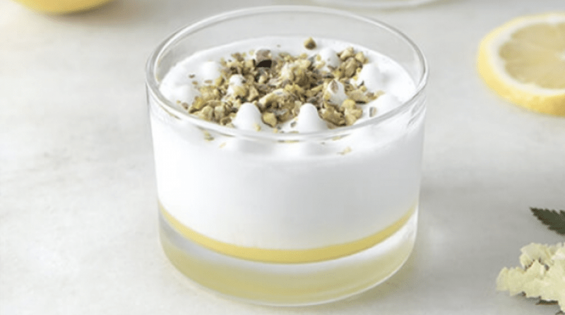 Lemon sorbet glass