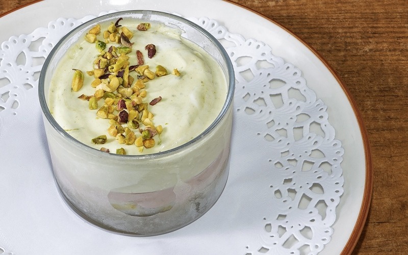 Homemade "Semifreddo with pistacchio and nutella"