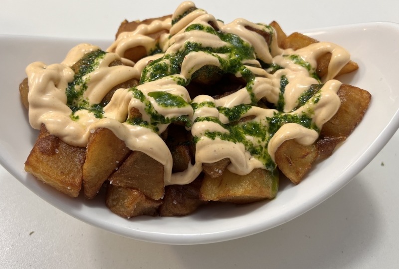 Homemade patatas bravas