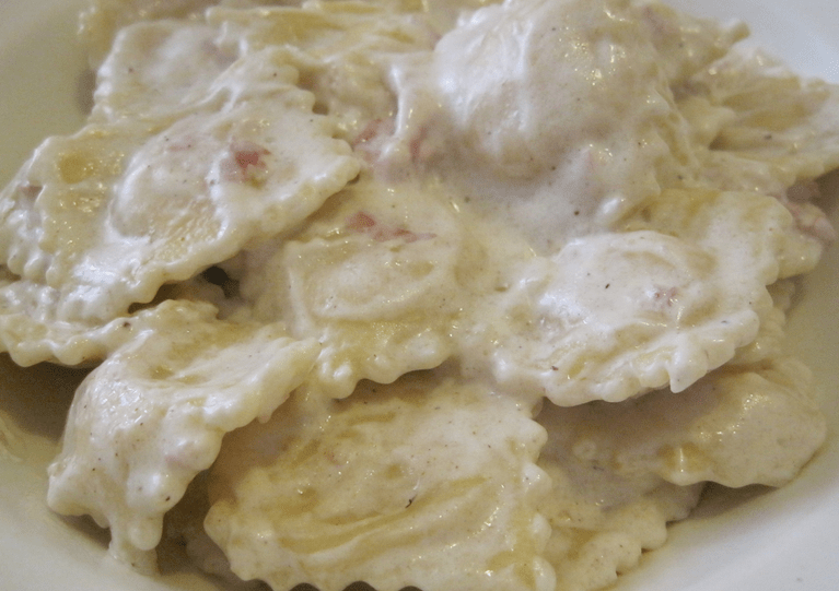 Ravioli Carbonara