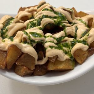 Homemade patatas bravas