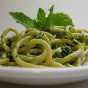 Spaghetti pesto